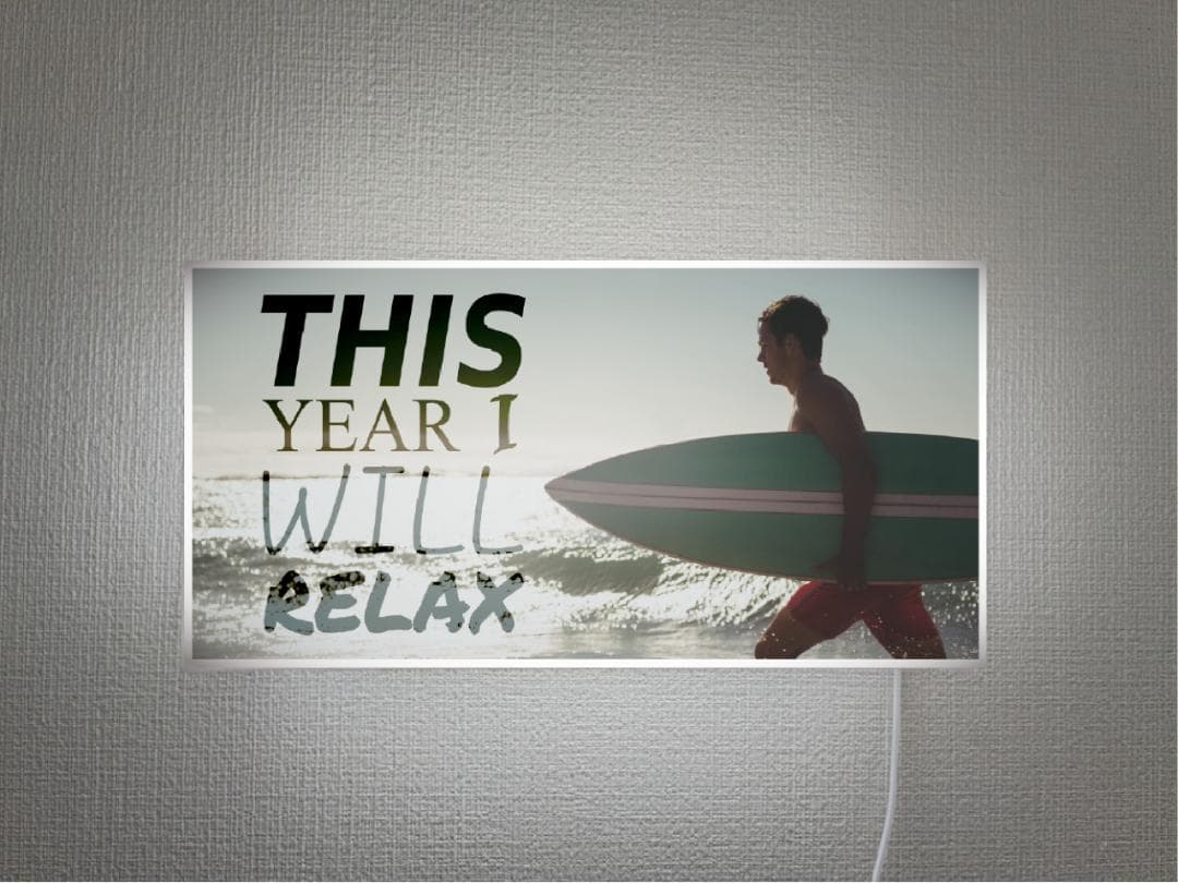 【オーダー無料】サーフィン 波乗り サーフビーチ 看板 置物 雑貨 ライトBOX