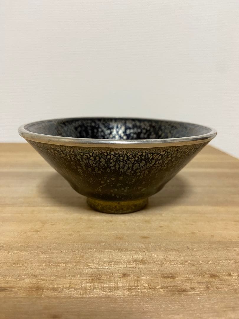 中国古美術　宋時代　油滴天目茶碗　箱付