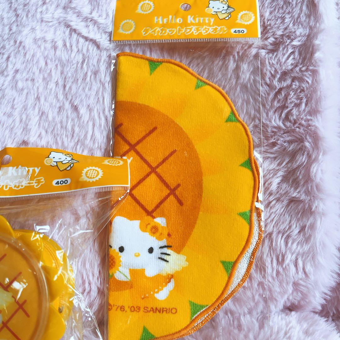 希少レア　ハローキティ　ヒマワリ　ポーチ　ミラー　タオル　2003 サンリオ