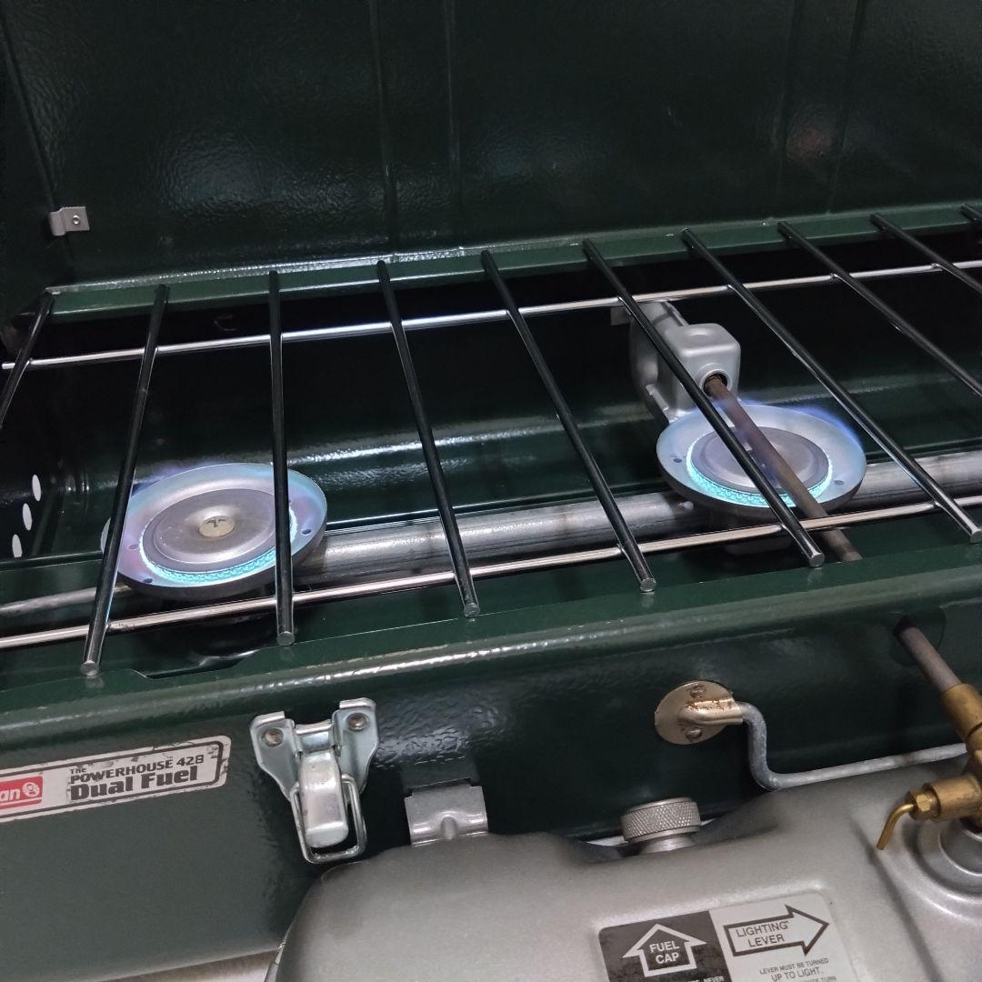【美品】Coleman コールマン428　スリーバーナー　コンロ