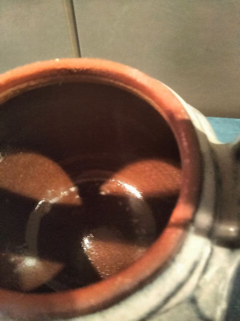 絶品　小代焼中平窯　藁灰釉後手急須(面取)　追加サービスで高級湯呑み　ぐい呑み