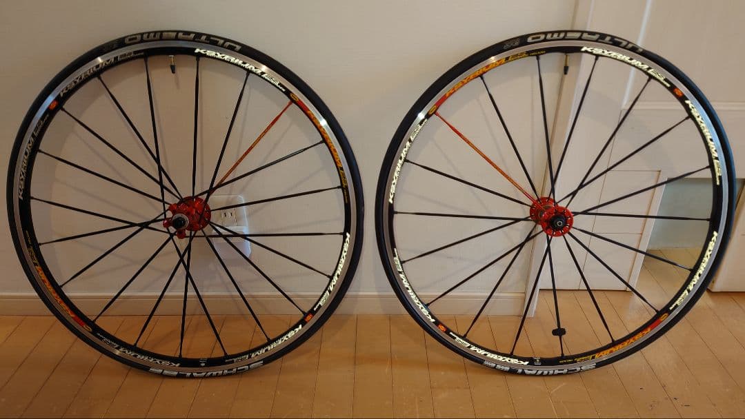 MAVIC KSYRIUM ES 赤ハブ シマノフリー ホイールセット