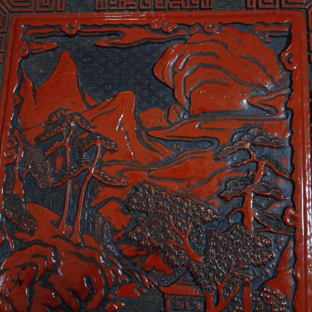 風景 画硯箱 と 硯