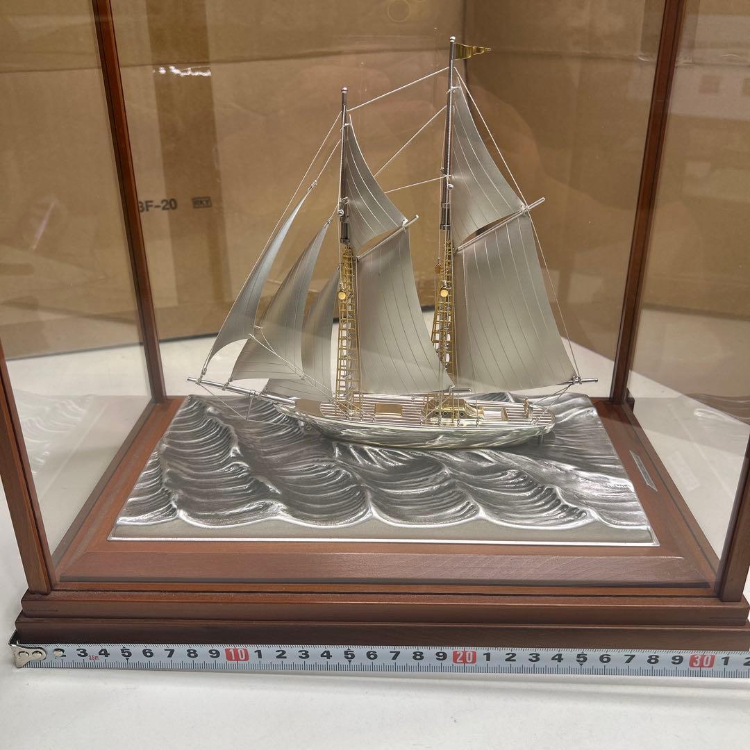 5796関武比古作 銀細工 ヨット 帆船 TAKEHIKO SILVER