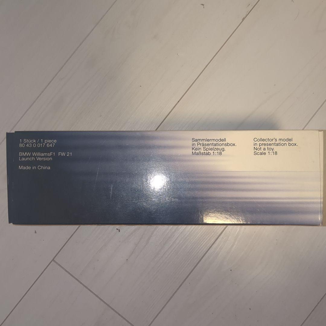 ​【稀少】 WilliamsF1 FW21 1/18 R.シューマッハ