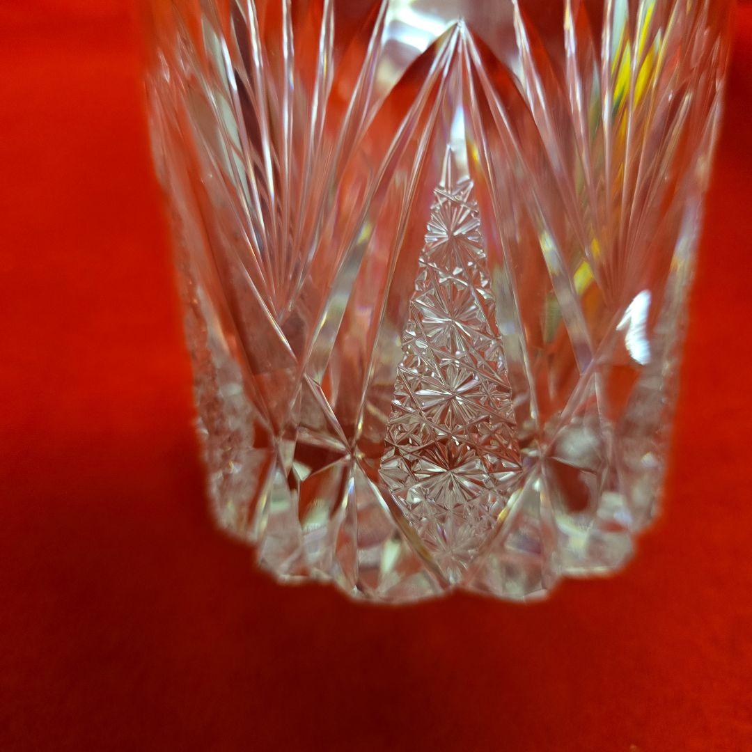 ★お値下げ★　HOYA カットクリスタル 菊　ロックグラス