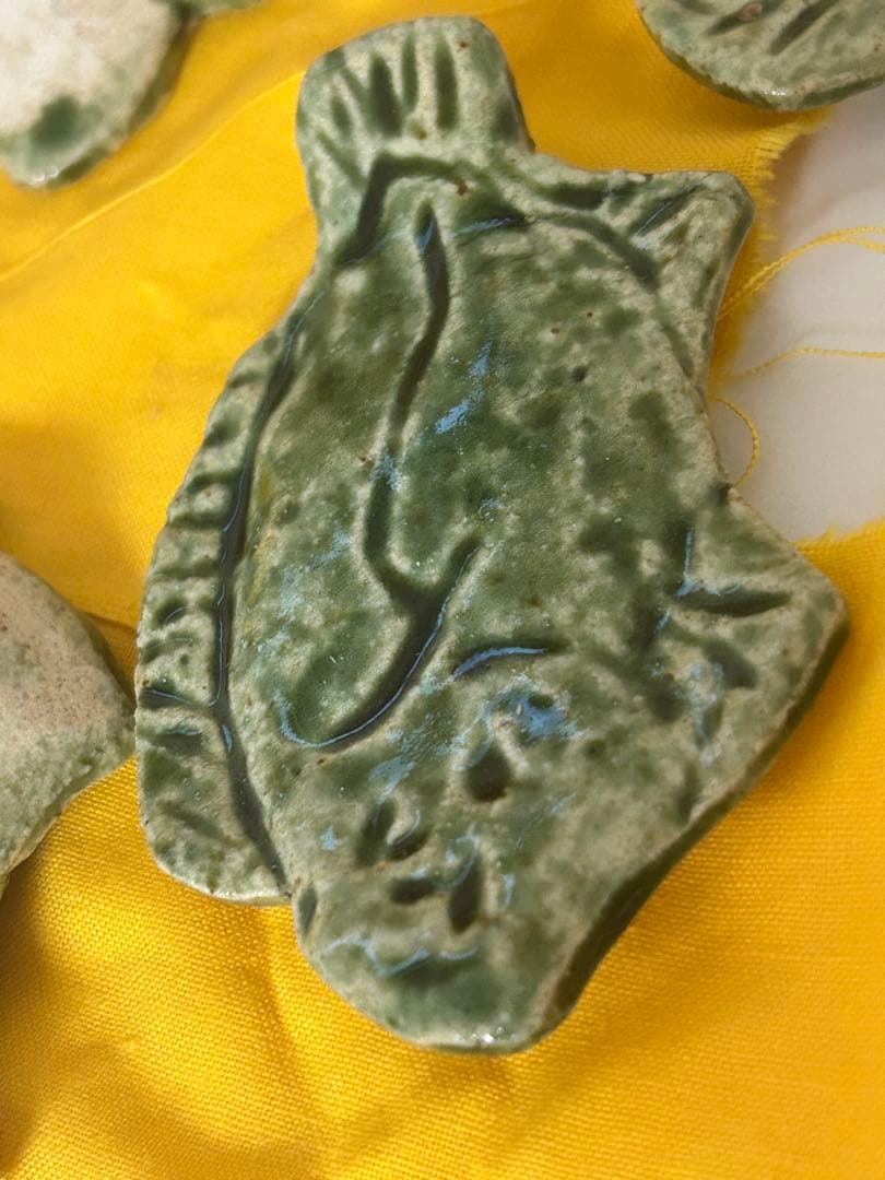 旧家初出し 真作保証 文化勲章 中川一政 車木窯 箸置き 陶工 古美術 時代物