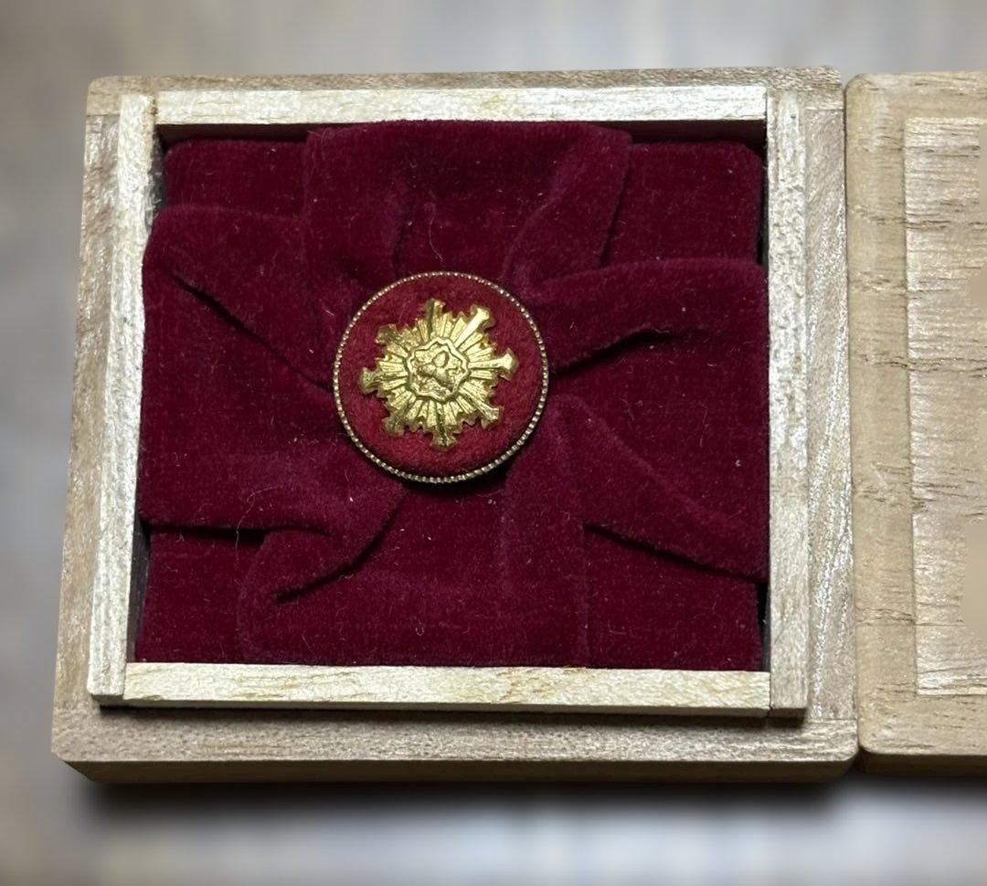 古い 消防協会のバッチ 純金製 24K アンティーク雑貨