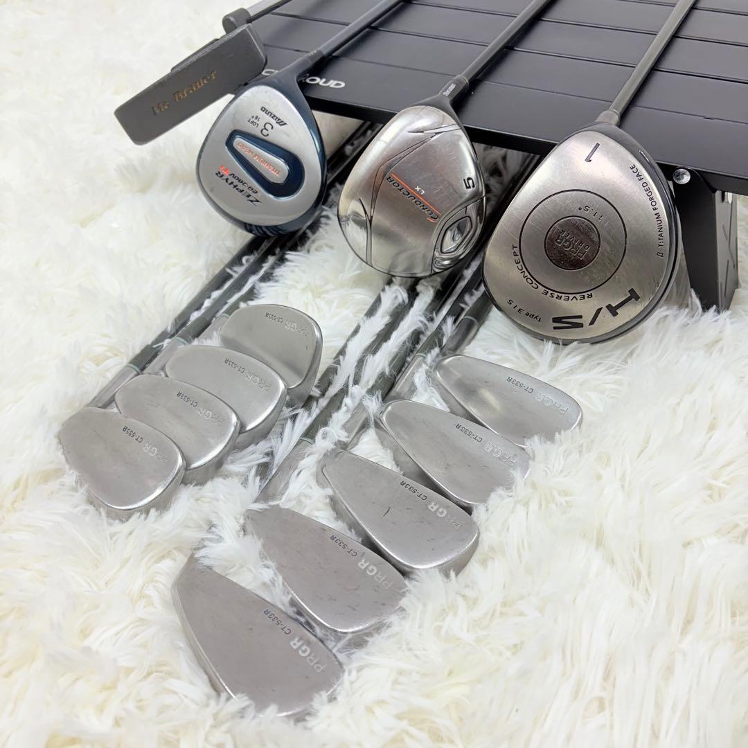 PRGR メンズクラブセット 13本 フルセット FLEX R ゴルフ 初心者