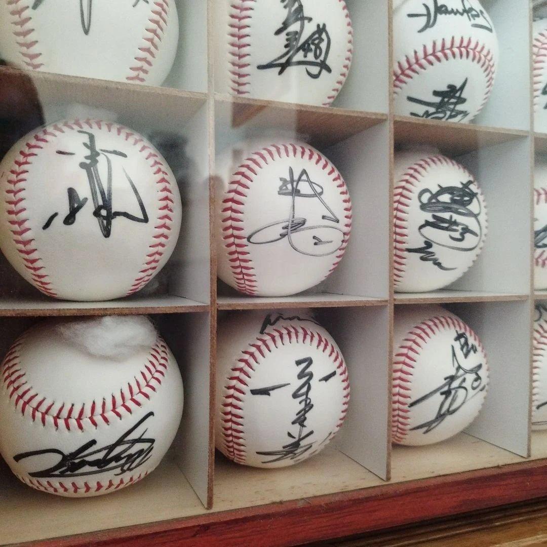 NPB選手サインボール24個セット+自家製アクリルボールケース