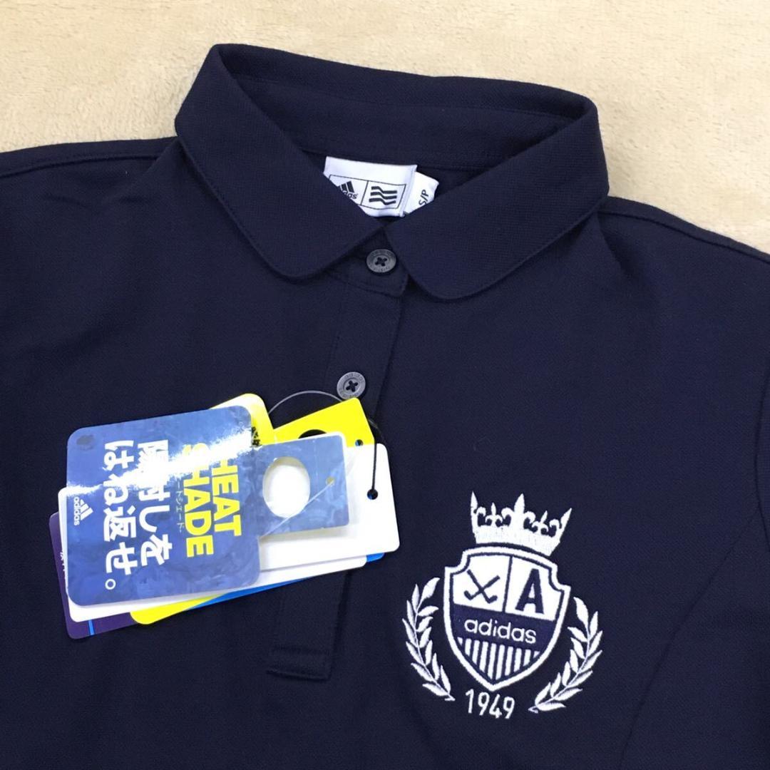 アディダス ゴルフウェア ワンピース レディース S 紺色 UVカット タグ付き