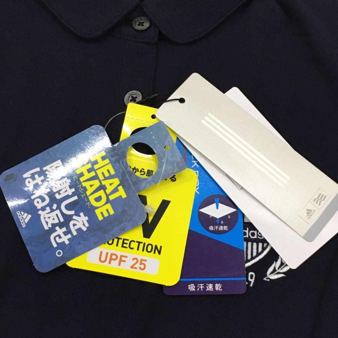 アディダス ゴルフウェア ワンピース レディース S 紺色 UVカット タグ付き