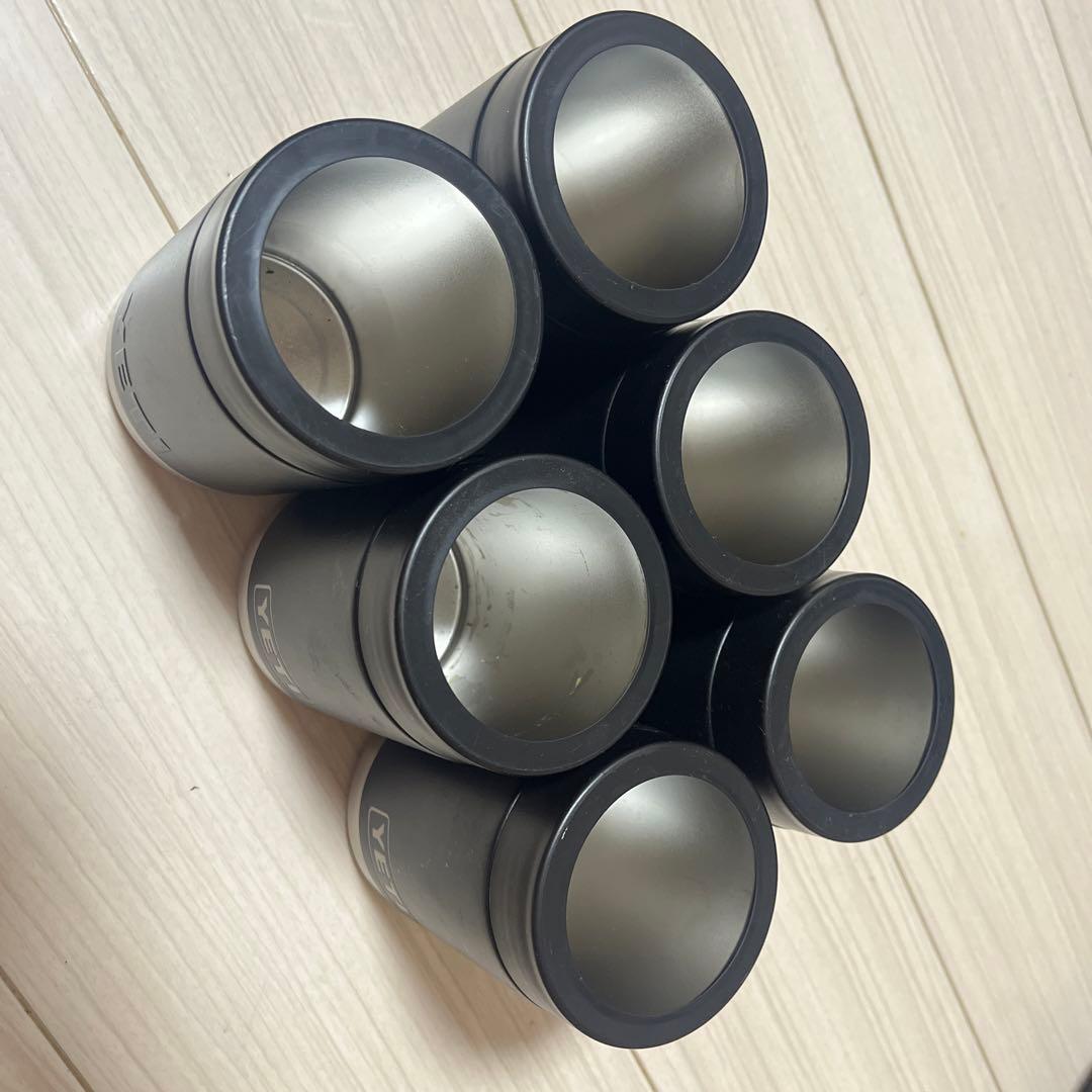 YETI ブラック ステンレスマグカップ 6個セット