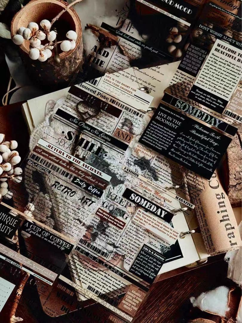 霖蓝汐原创手账《赫尔本副刊》海外マスキングテープ　マステ 【2651】