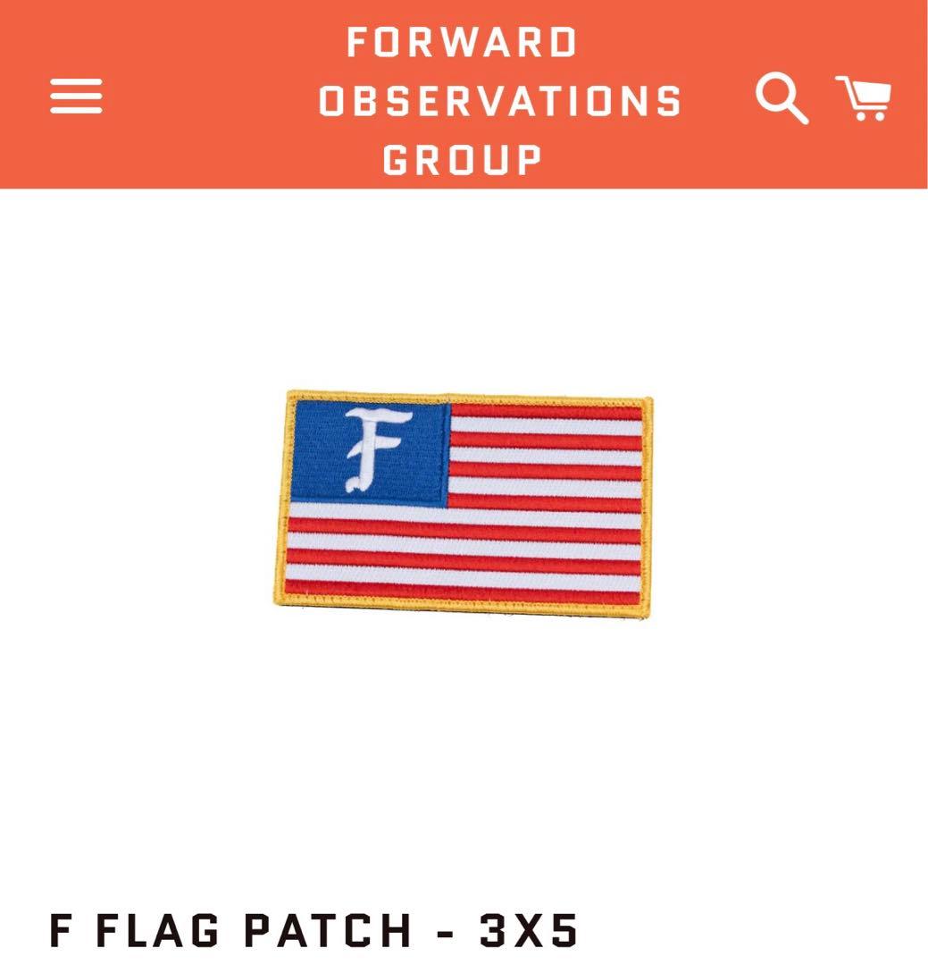 【実物】 FOG F Flag Patch 2x3 パッチ