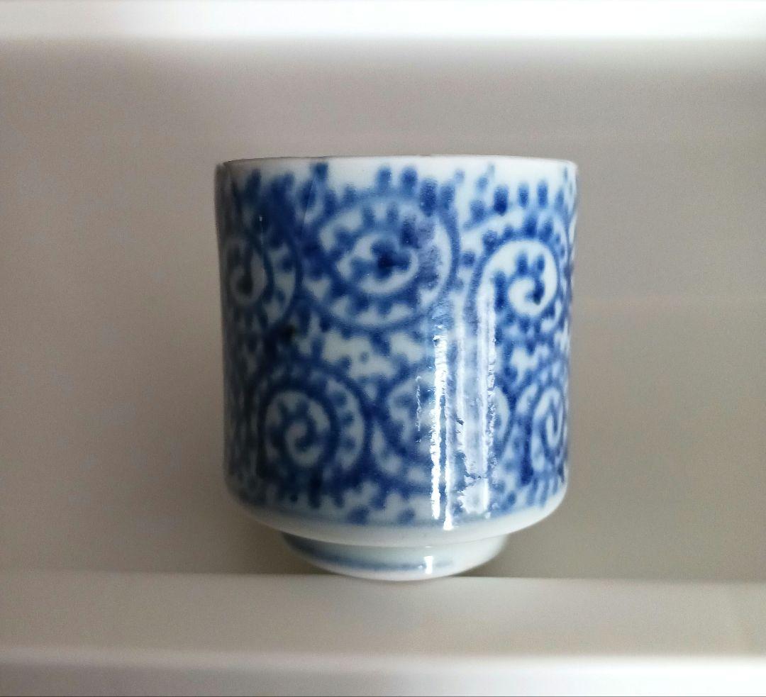古伊万里　蛸唐草　お猪口
