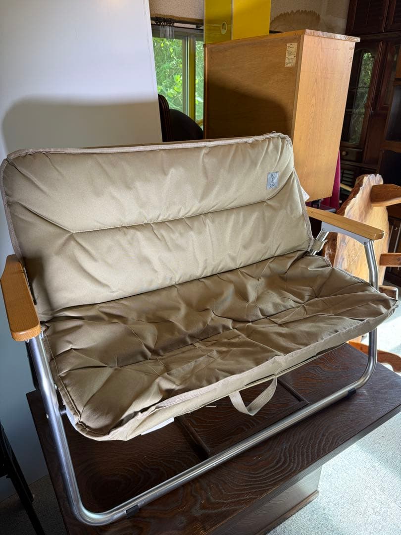 DOD グッドラックソファ ベージュ 2人掛け 折りたたみチェア キャンプ