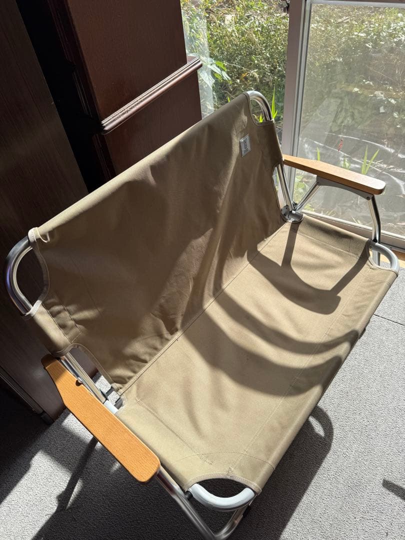 DOD グッドラックソファ ベージュ 2人掛け 折りたたみチェア キャンプ