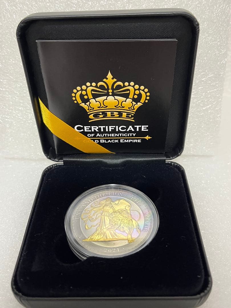 2021　セントヘレナ 　ウナとライオン 　ゴールドブラックエンパイア　 
