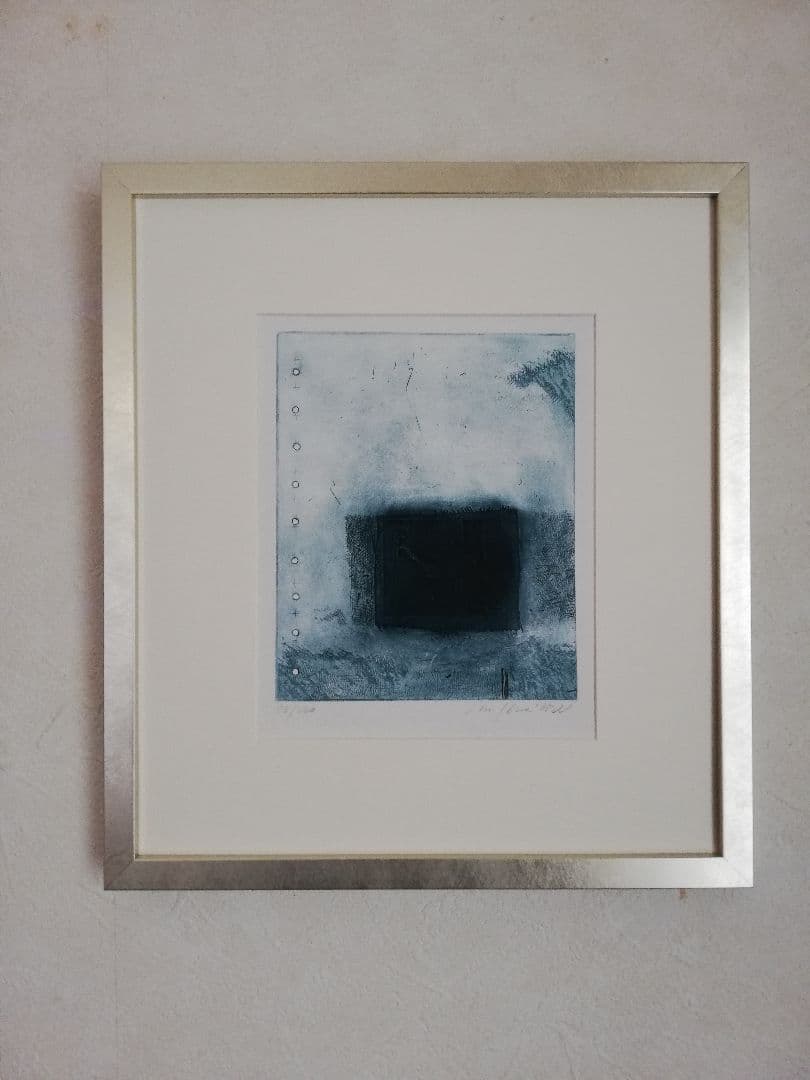 アート573　「タイム1(グリーンブルー)」　インテリアコーディネート