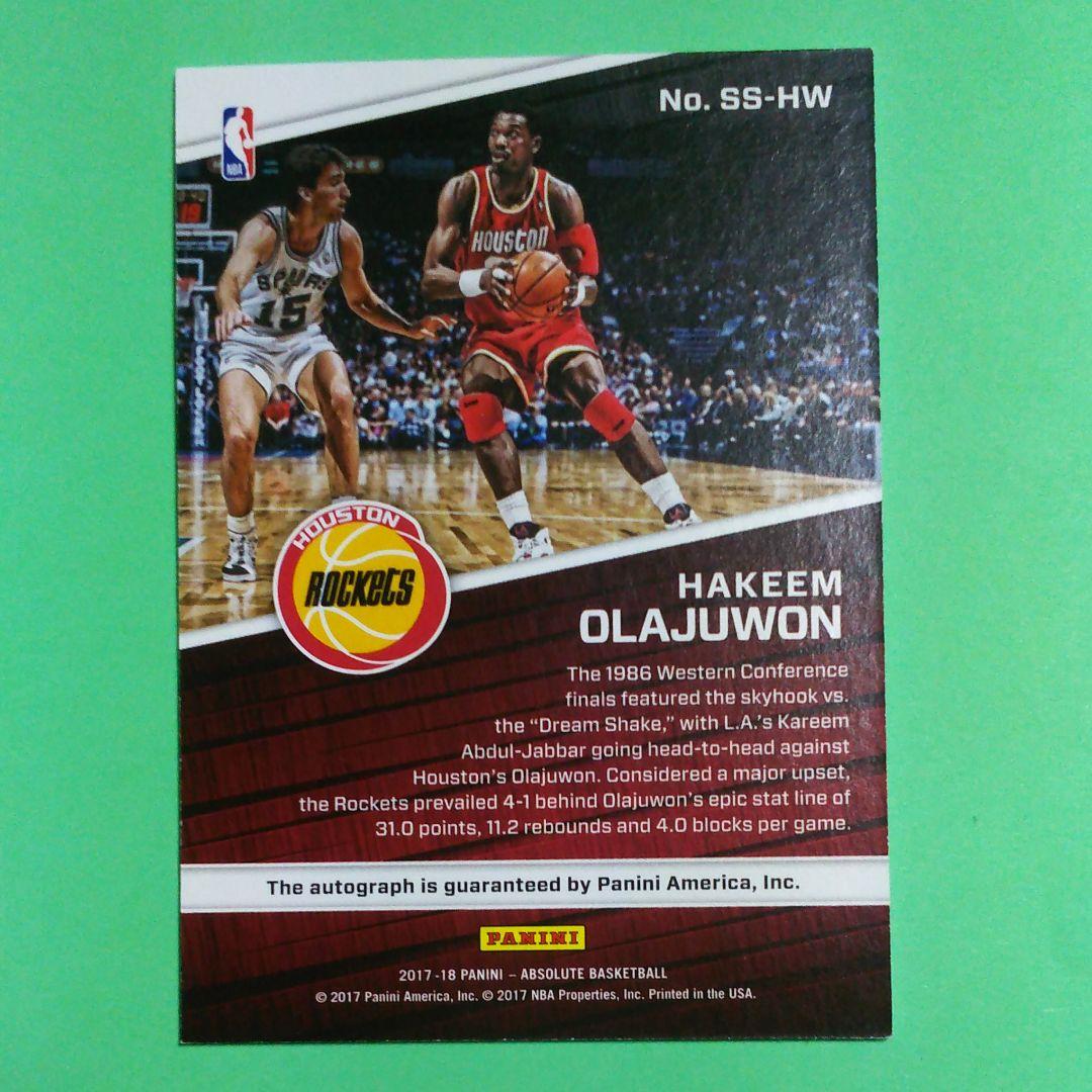 HAKEEM OLAJUWON　オラジュワン　直筆サインカード　AUTO　NBA
