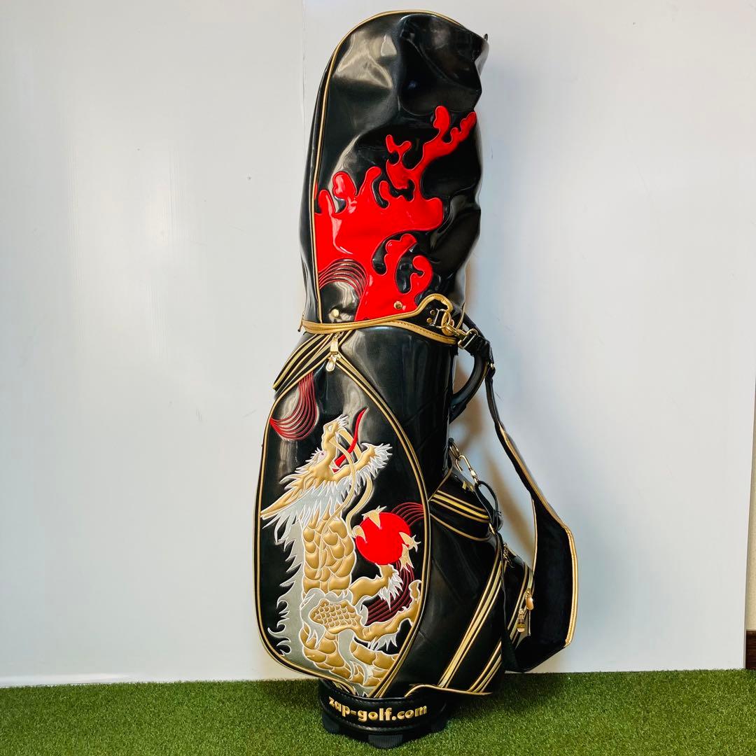 ゴルフ 美品 ZAP GOLF ケース付 エナメル 9.5型キャディバッグ
