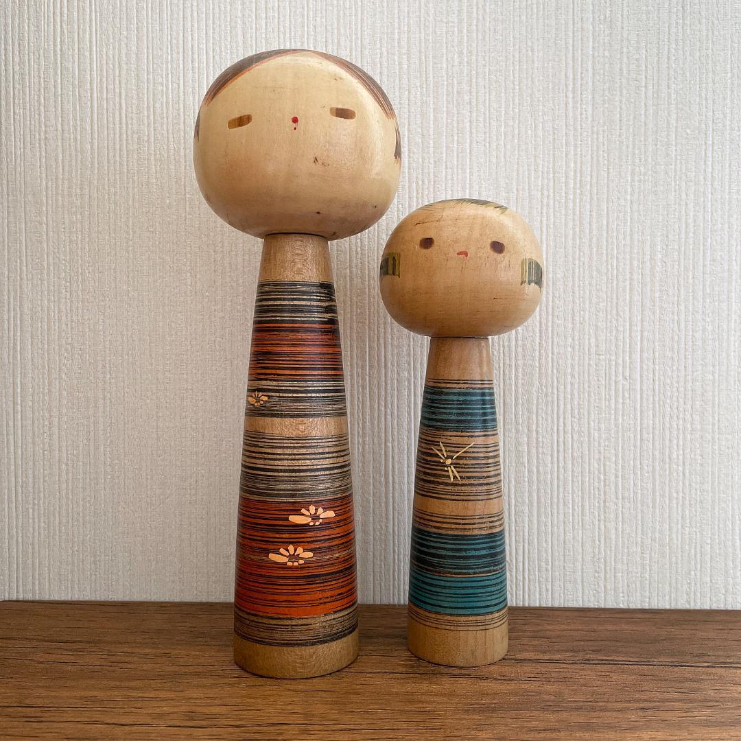 山中三平 こけし（8in / 21cm & 6in / 16cm）