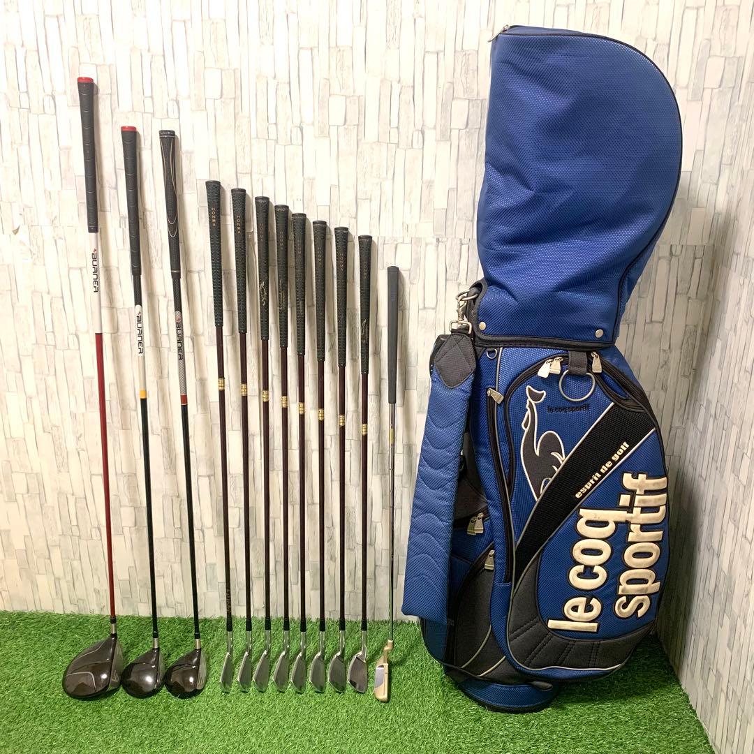 テーラーメイド バーナー メンズゴルフクラブセット12本 大人気ルコックバッグ付