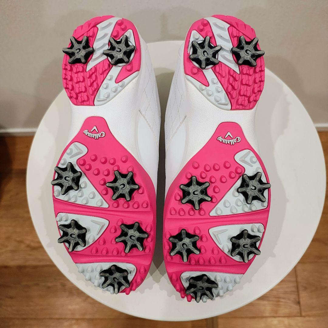 Callaway キャロウェイ ゴルフシューズ 女性用 ホワイト/ピンク 未使用