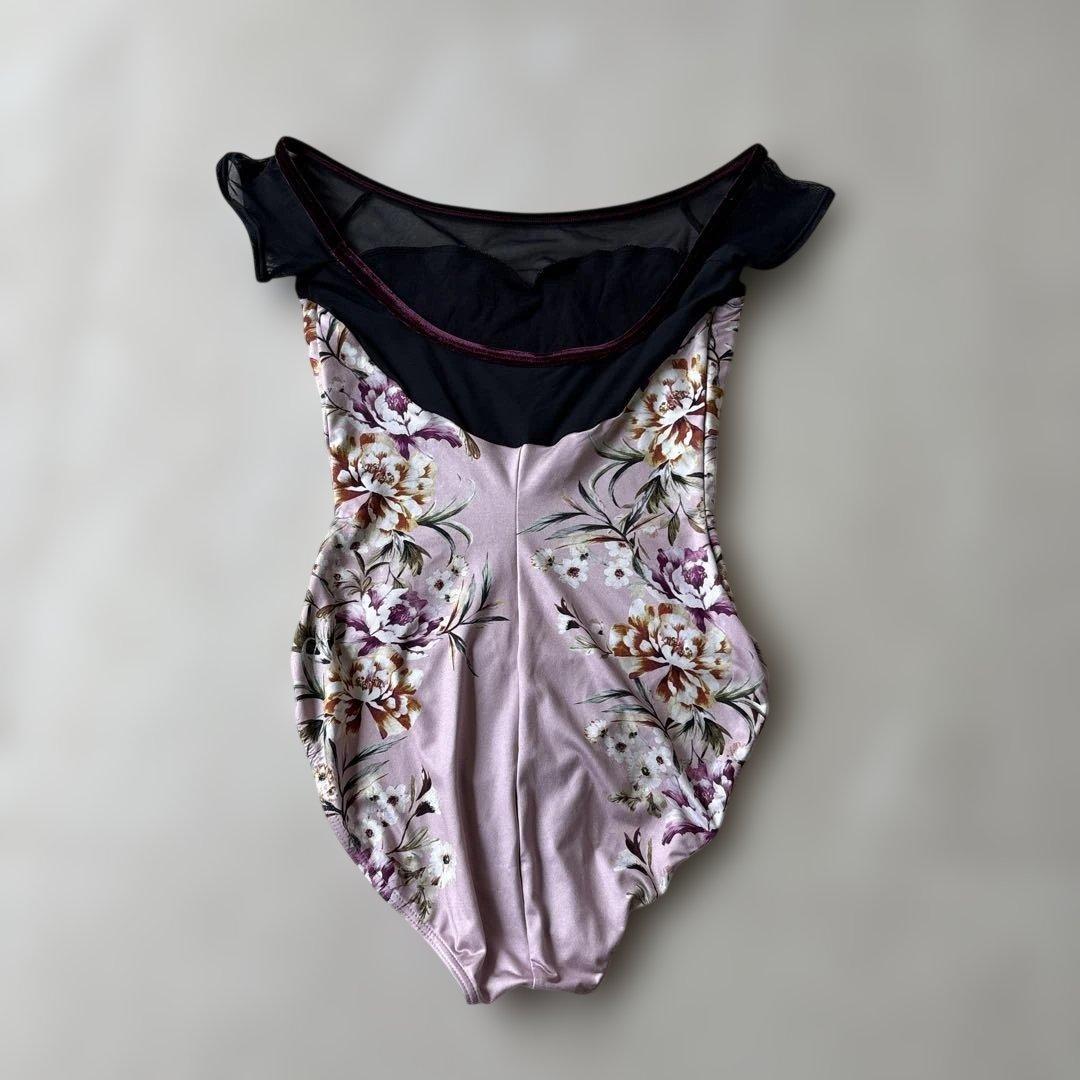 チャコット花柄オフショルダーレオタード