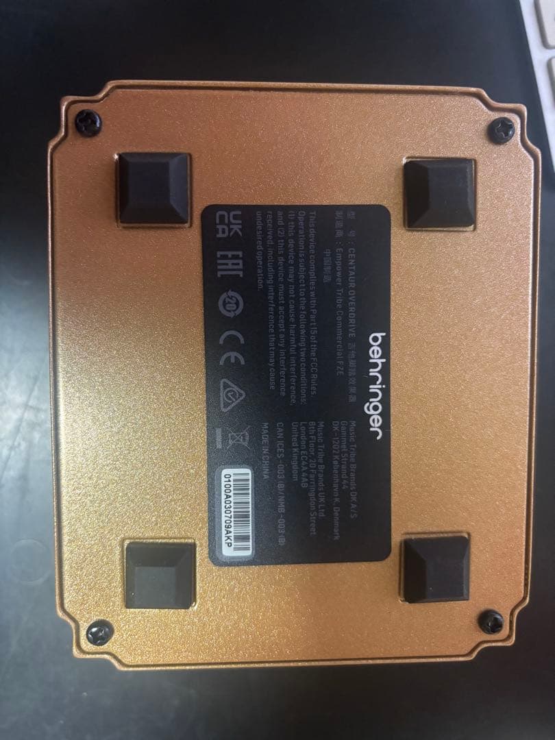 Behringer CENTUR OVERDRIVE ギターエフェクター