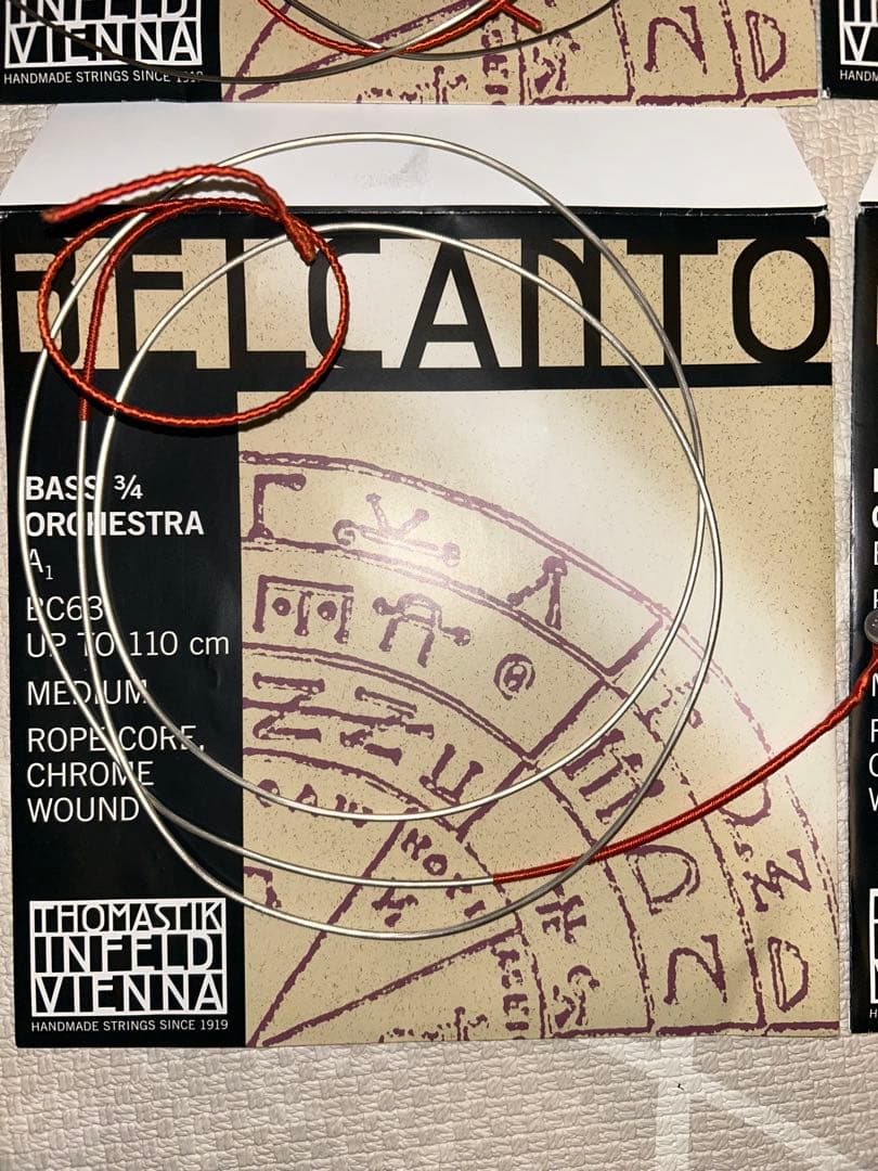 【中古】BELCANTO(ベルカント) コントラバス弦 4本セット(GDAE)