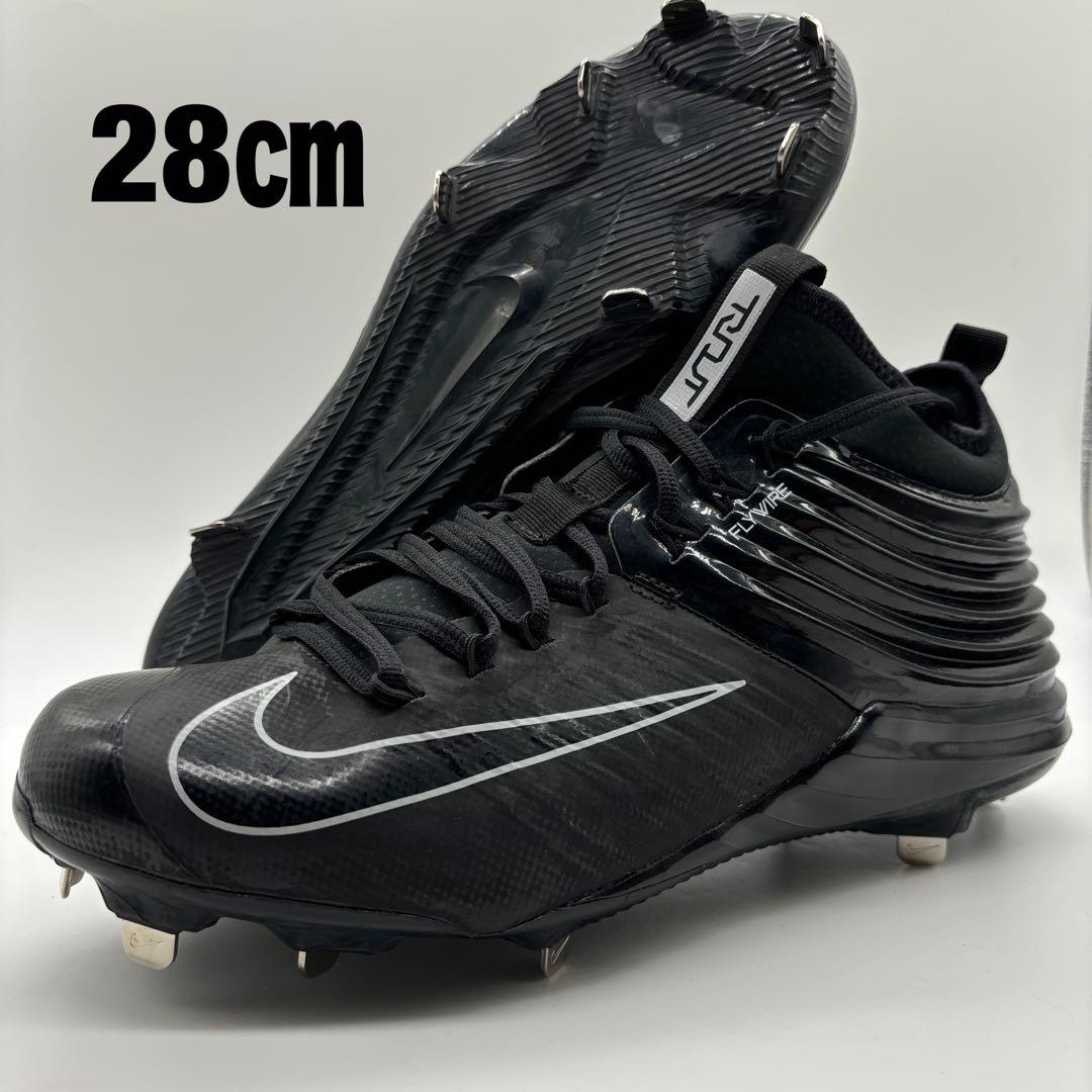 NIKE トラウト 野球 スパイク ブラック 黒 金具 28㎝ ミドルカット