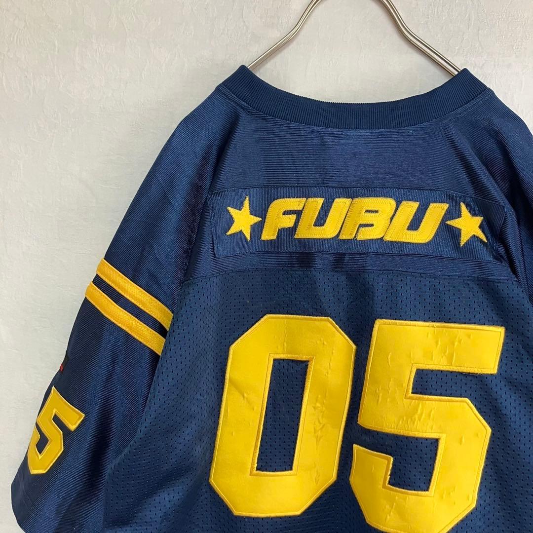 FUBU ゲームシャツ 05 刺繍 1992 オフィシャルリーグ ネイビーXL