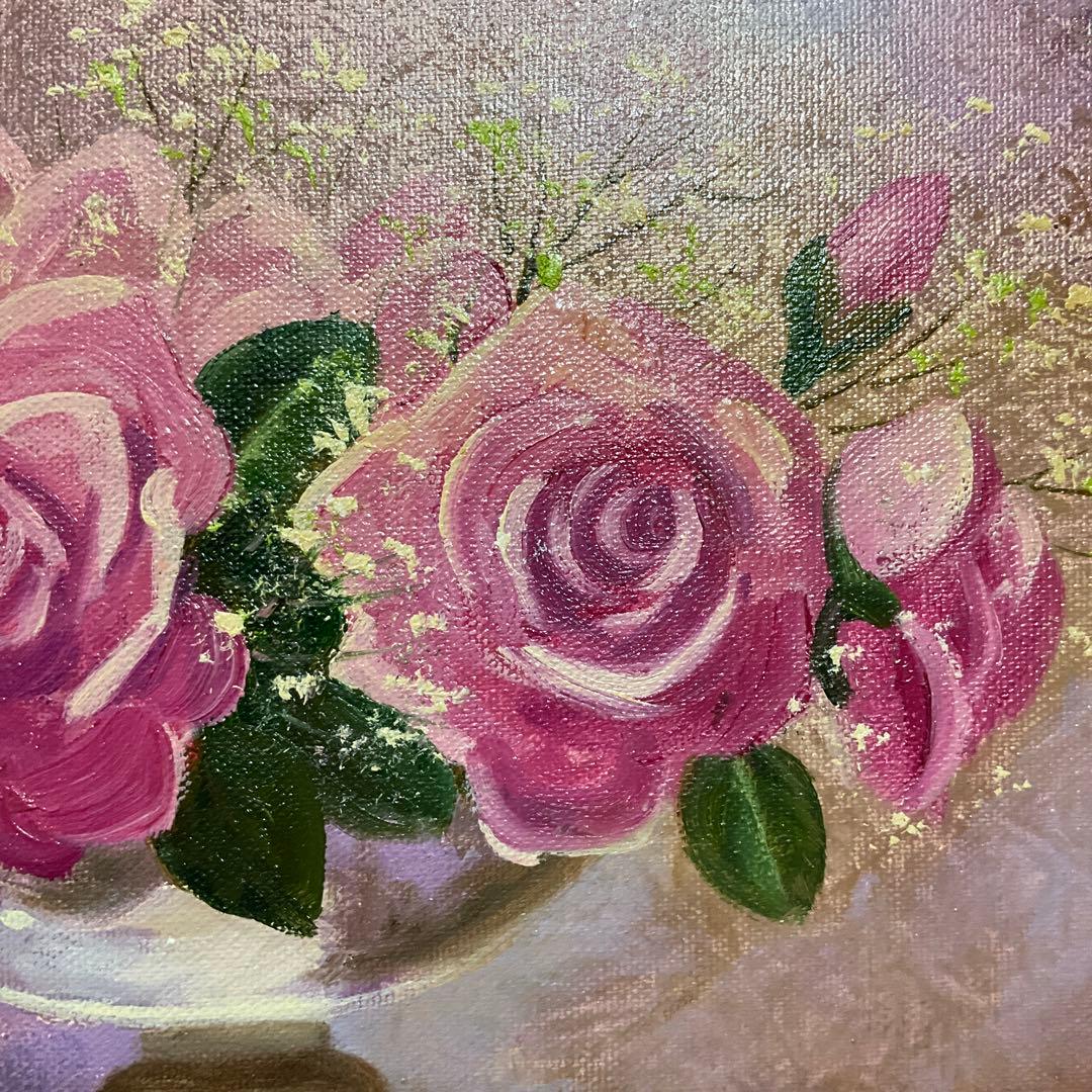 絵画・額縁・油絵・脇田 正夫・新品未使用・ばら・美術品・インテリア・雑貨