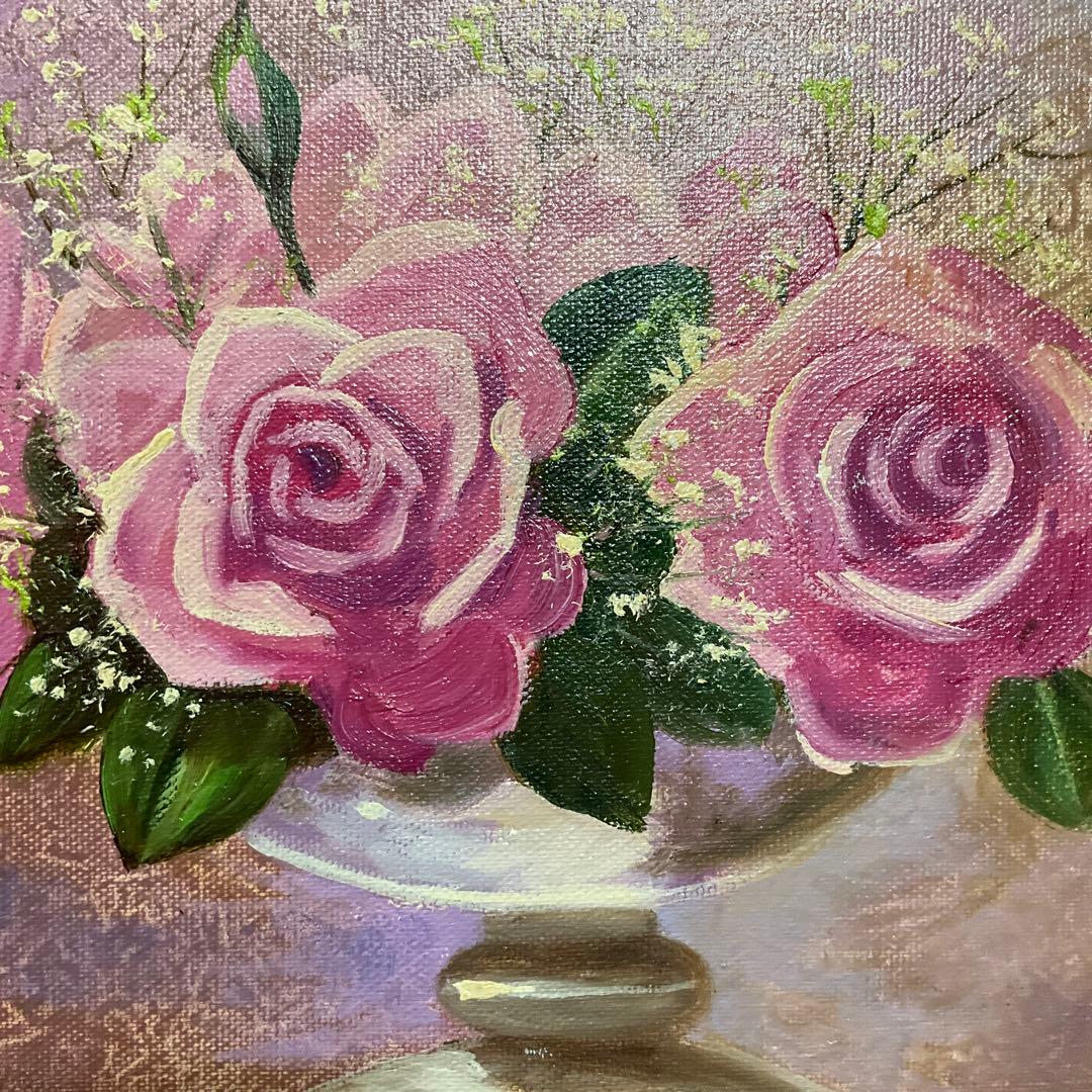 絵画・額縁・油絵・脇田 正夫・新品未使用・ばら・美術品・インテリア・雑貨