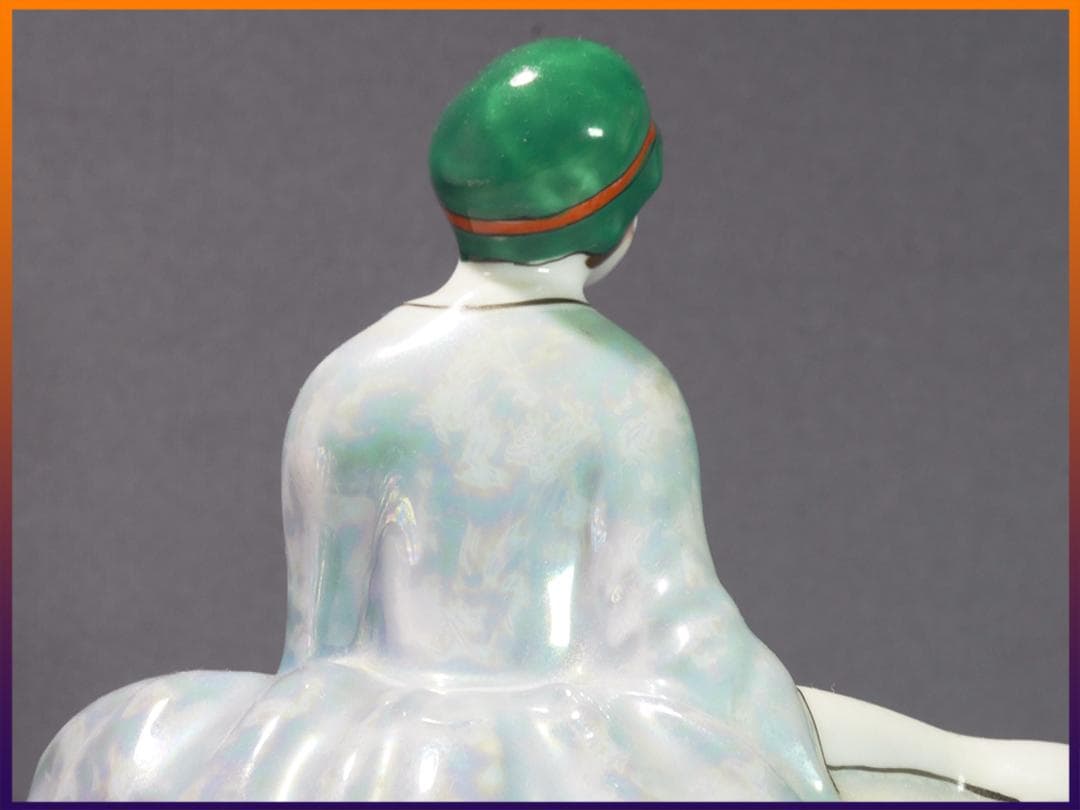 【1点限り】ノリタケ 青 デコレディ ドレッサードール パウダー アンティーク