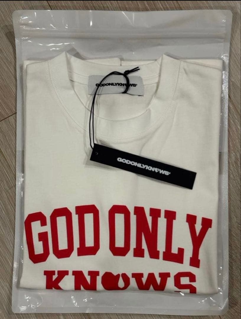 ミュージシャン GOD ONLY KNOWS COLLEGE LOGO T-SHIRT