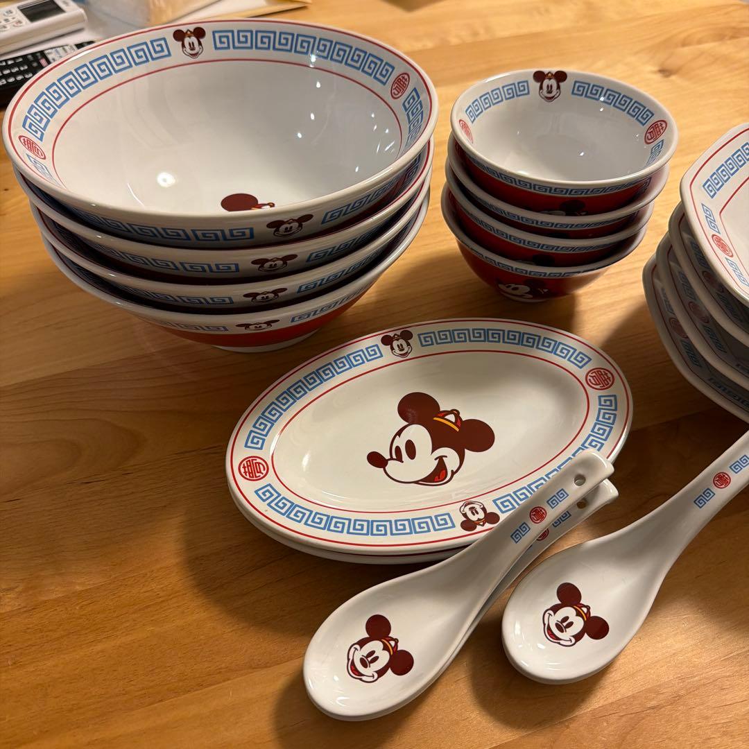 ミッキーマウス ラーメン　食器セット 皿 ボウル スプーン