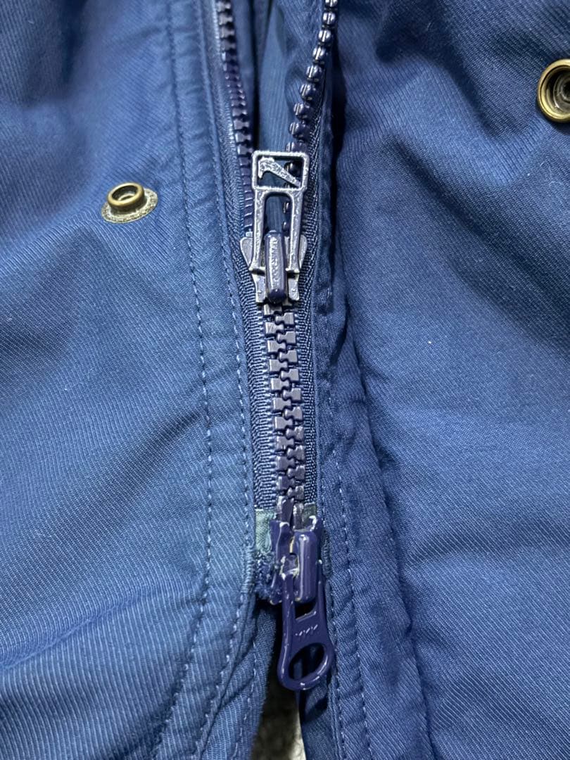 NIKE 90s ベンチコート　ロングコート　裏ボア　防寒　ネイビー　Lサイズ