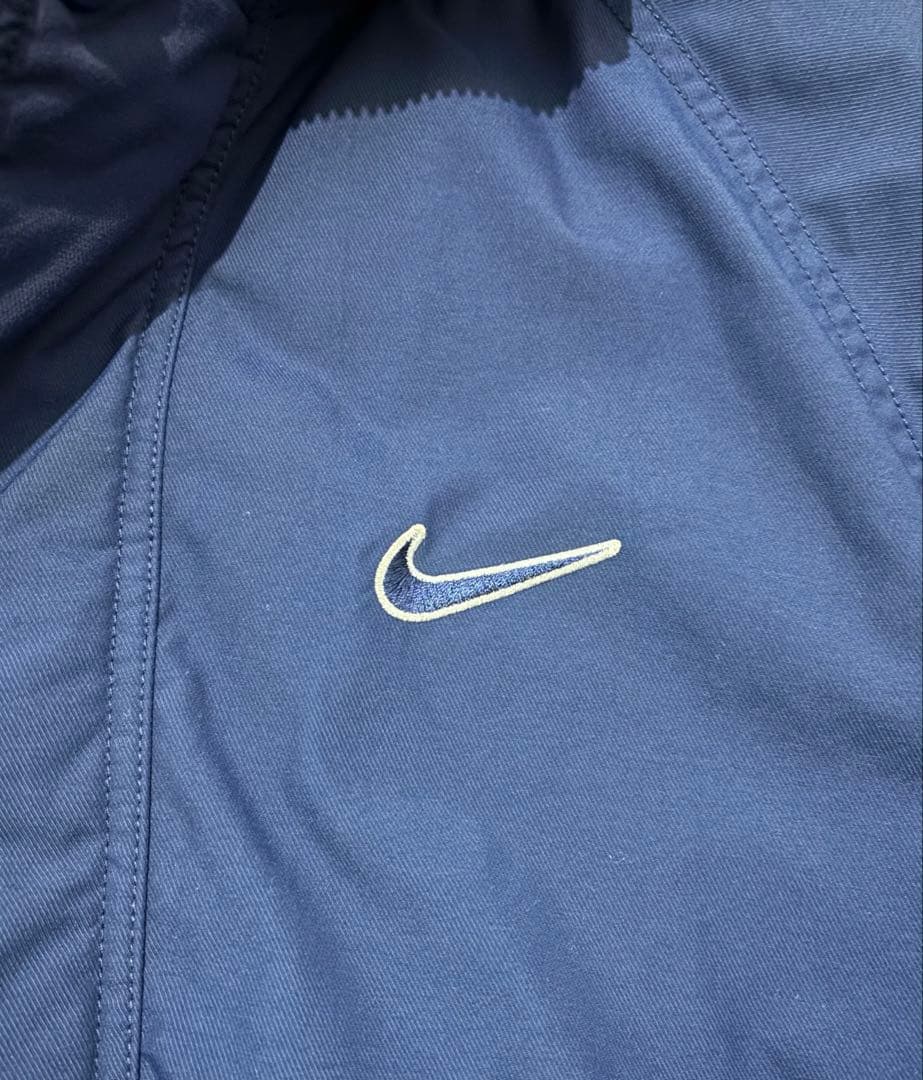 NIKE 90s ベンチコート　ロングコート　裏ボア　防寒　ネイビー　Lサイズ