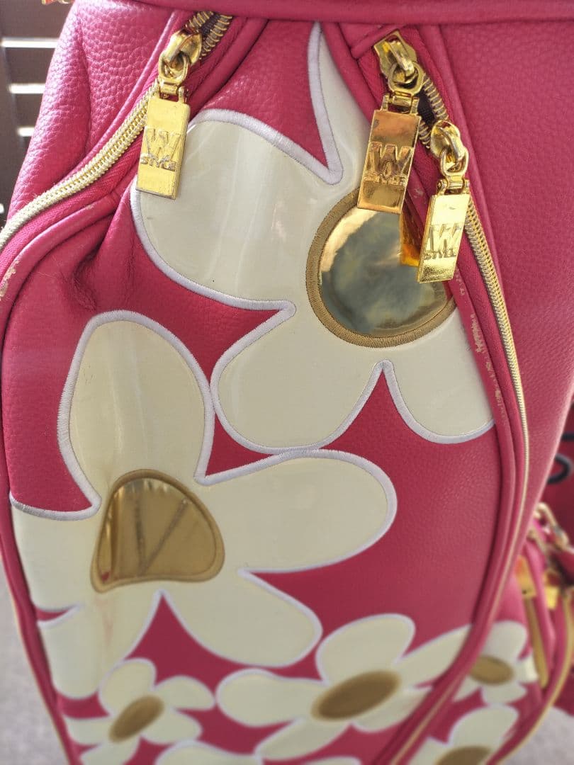 win win style ピンク 花柄 ゴルフバッグ　ウィンウィンスタイル