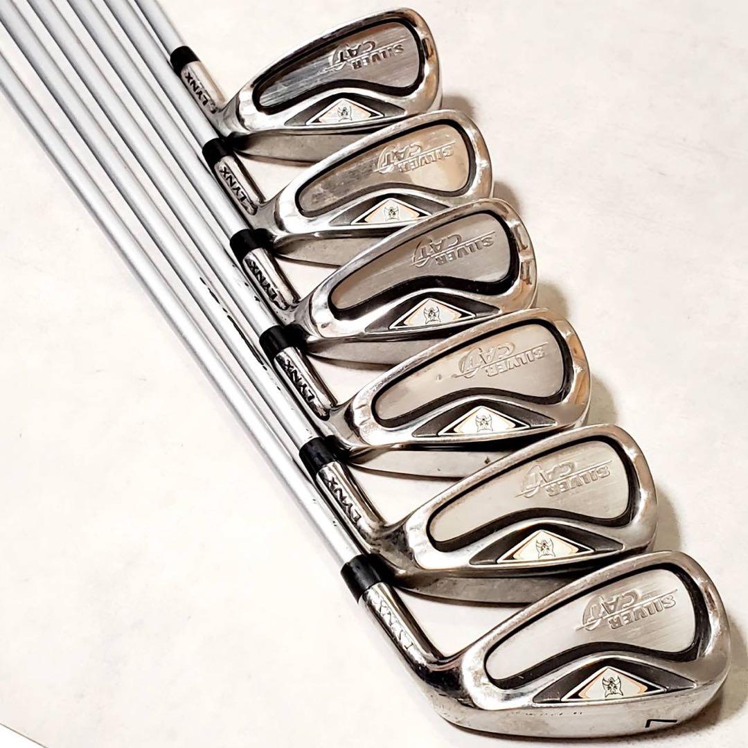 【良品】LYNX SILVER CAT メンズ ゴルフクラブセット 9本 右利き