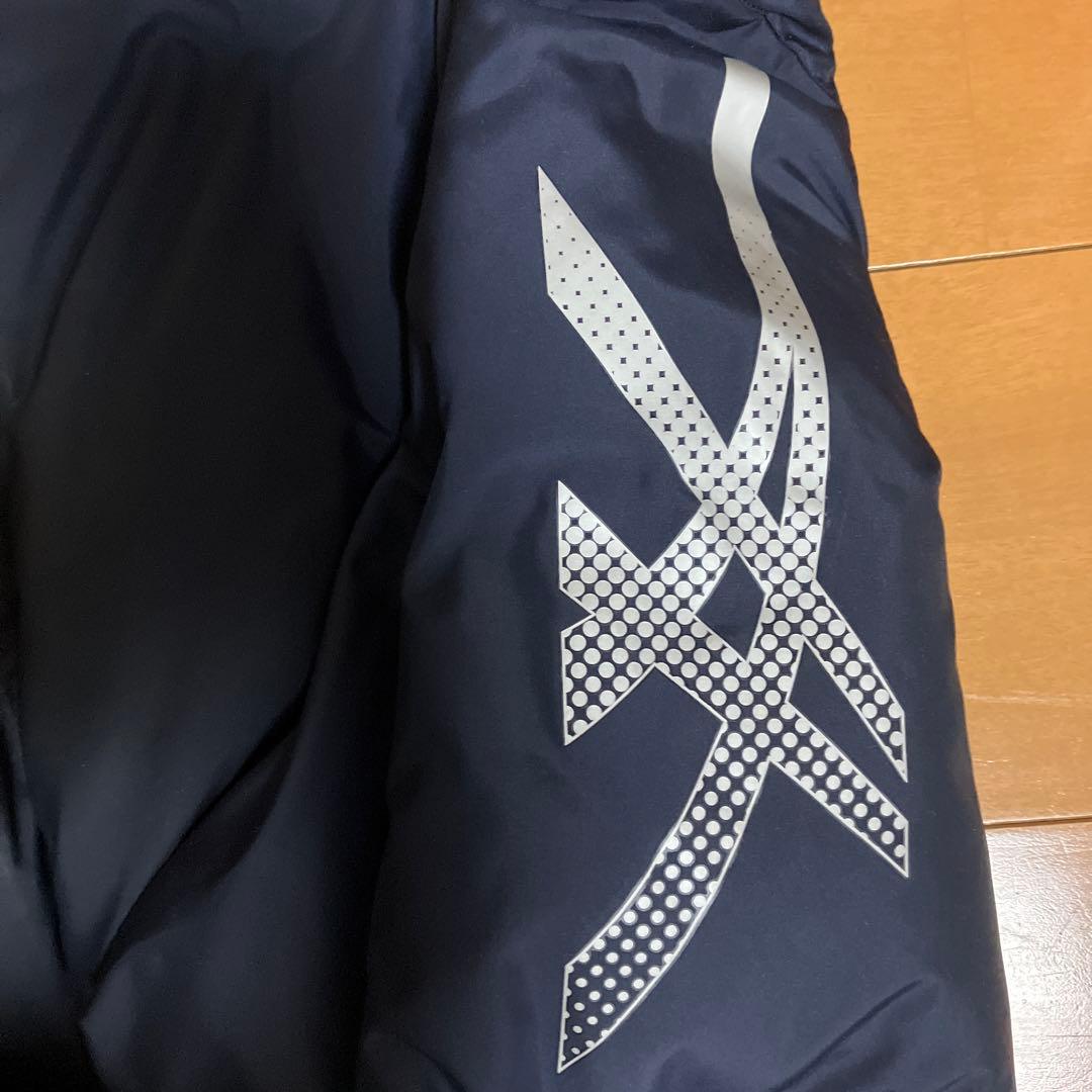 asics ベンチコート　ダウンロングコート　XA731N サイズL ネイビー