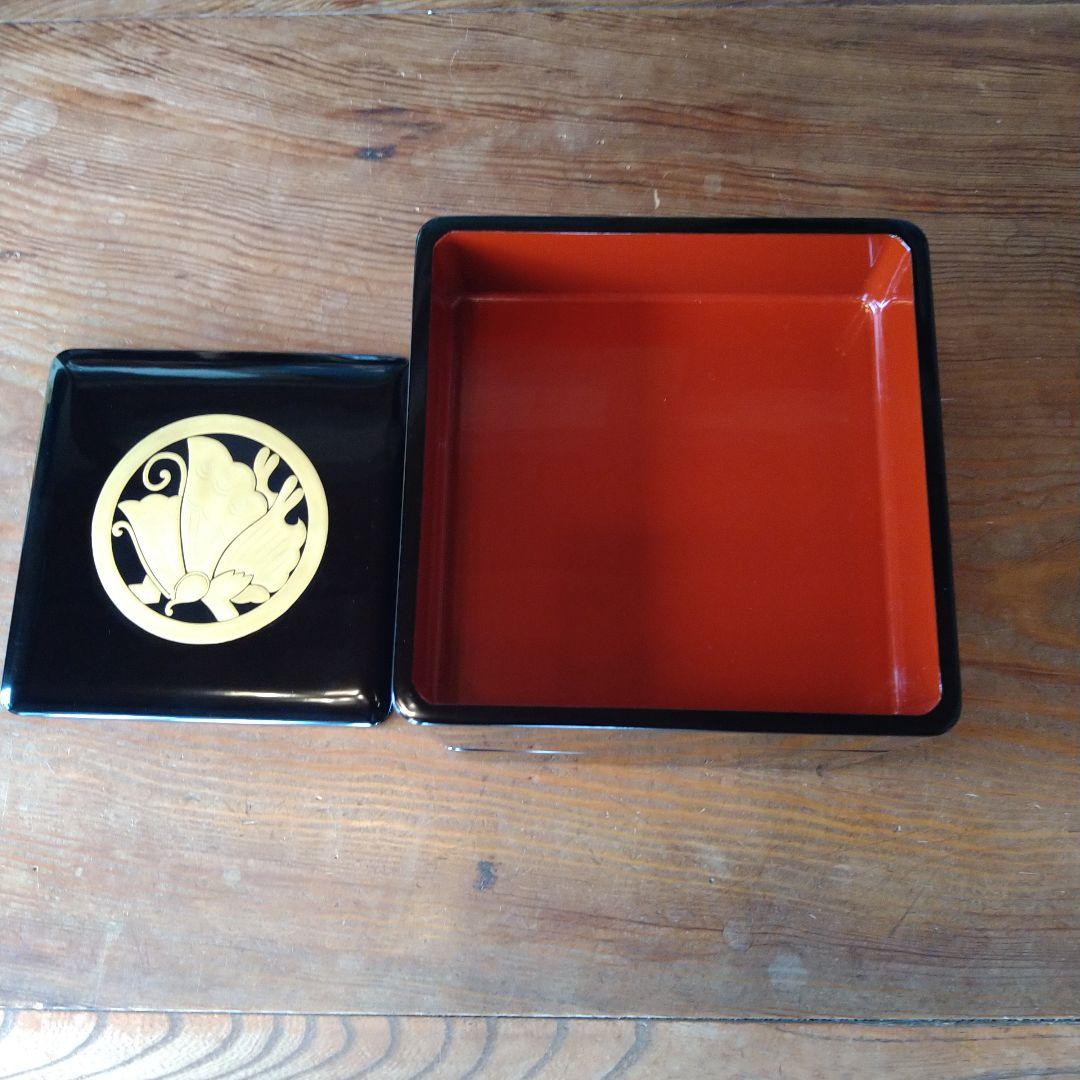 三越特注　揚羽の紋　３段重箱