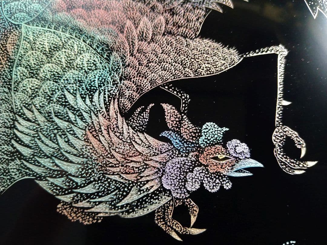 輪島塗沈金 鳳凰図パネル