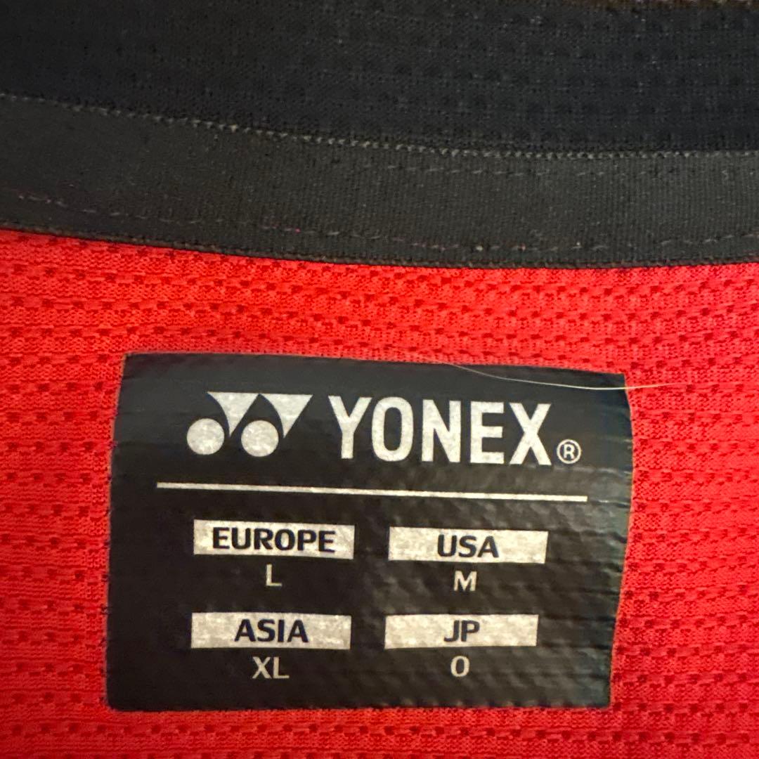 YONEX バドミントン シャツ レッド JP O 強豪校