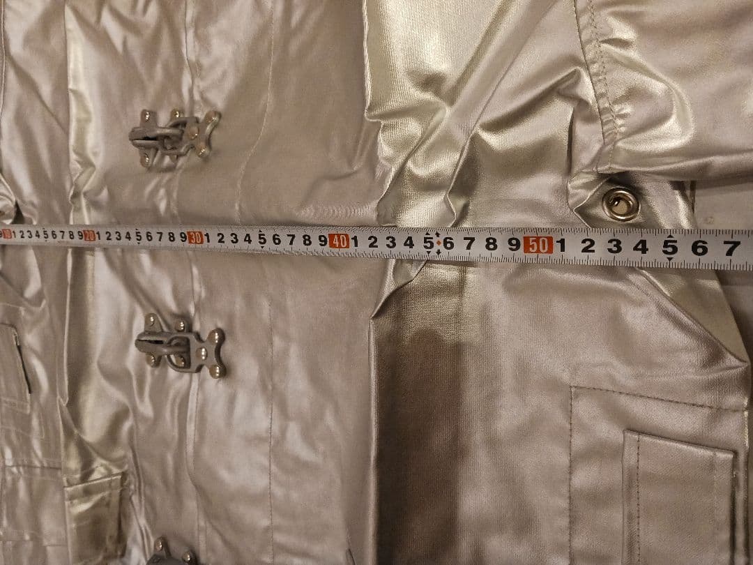 防火服　消防服　シルバー ロングコート　ファイヤーマンコート