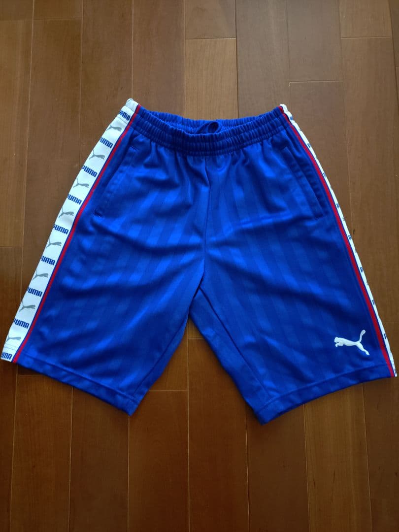 PUMA ジャージ上下セットアップ 青 ストライプ Mサイズ 美品