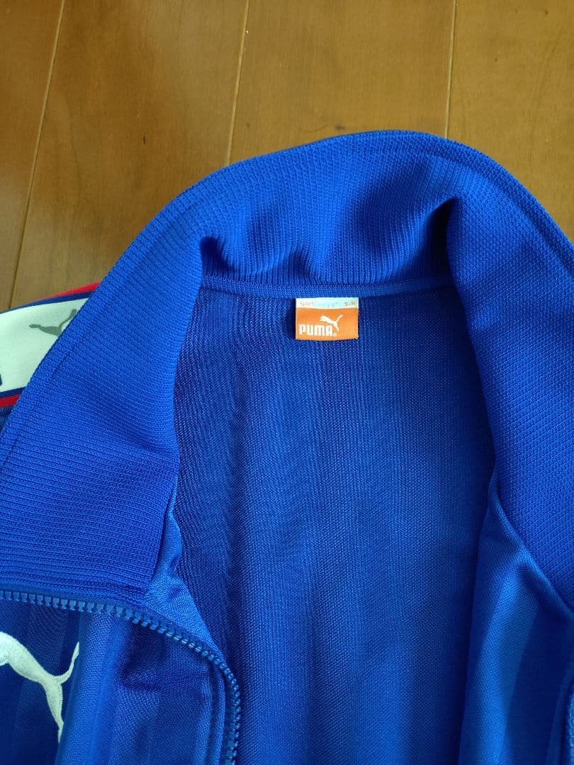 PUMA ジャージ上下セットアップ 青 ストライプ Mサイズ 美品